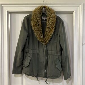 Urban Outfitters Utility Jacket with removable Fur Collar